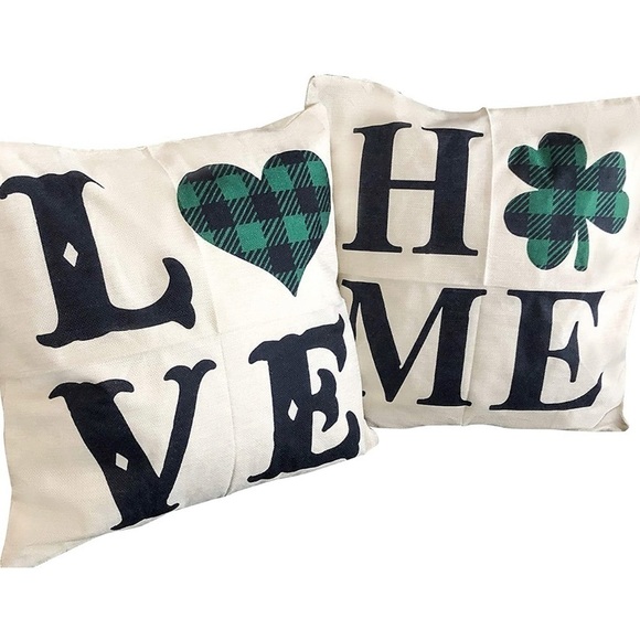 Farmhouse Pillow Cover Set 18 x 18 NEW - Picture 1 of 4